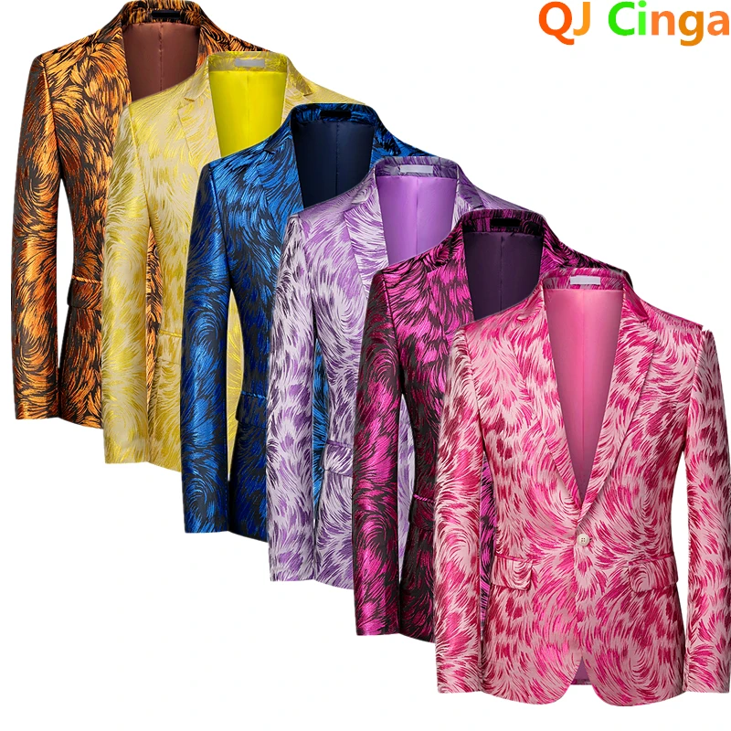 Men Formal Wear Purple - Red men's long-sleeved suit jacket, wedding