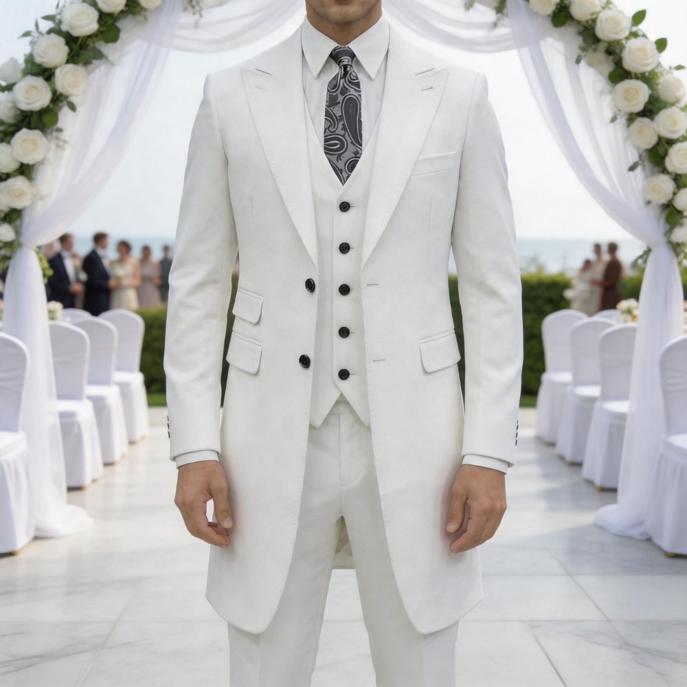 Men Formal Wear Jacket - Slim Fit 3 Pieces Formal Men
