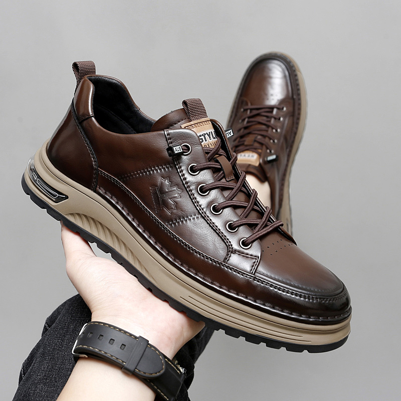 Men'S Luxury Formal Wear - Luxury Genuine Leather Mens Casual Business