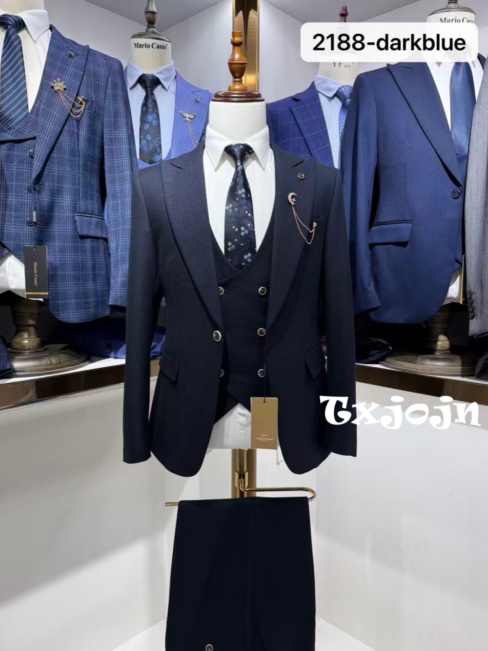Men Formal Wear Fashion - Dark Blue Men's Formal Suit Set