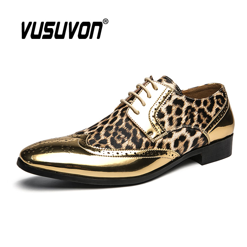 Men'S Luxury Formal Wear - Luxury Leopard Print Formal Men Derby