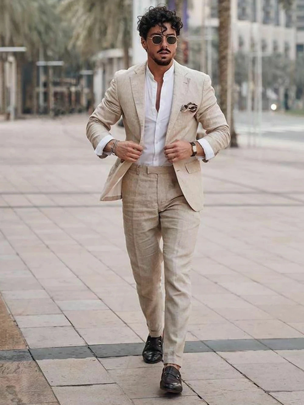 Summer Beach Business Linen Me - Men Formal Wear Jacket 评论和价格