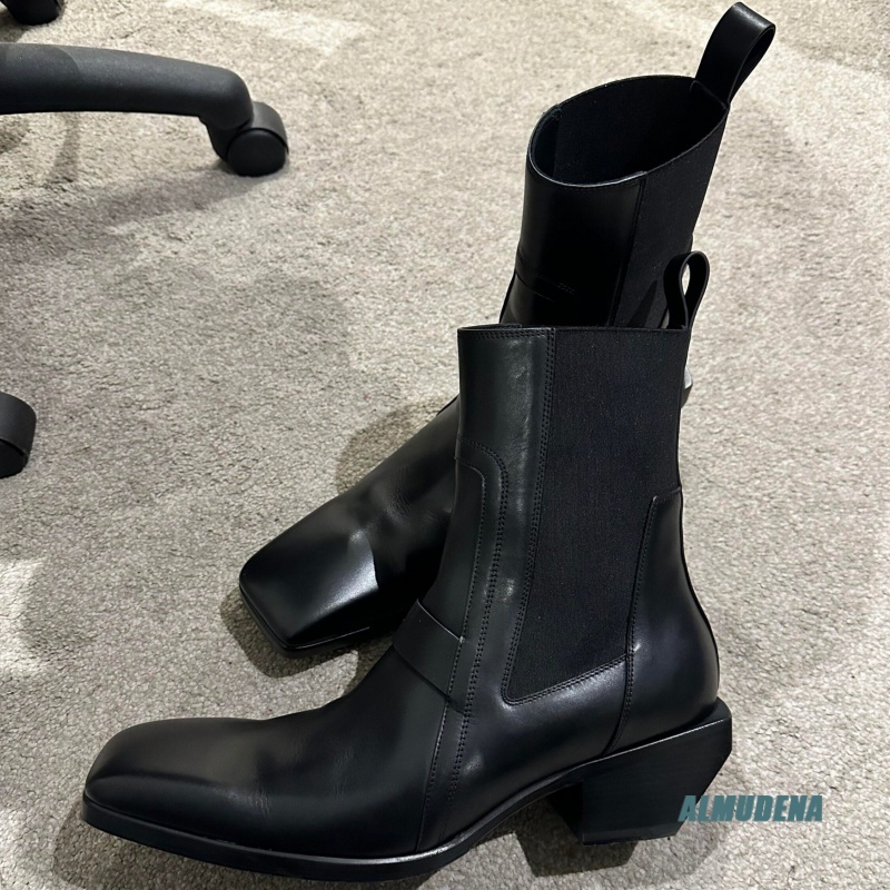 Square Toe Men's Black Leather - Men'S Formal Style 评论和价格