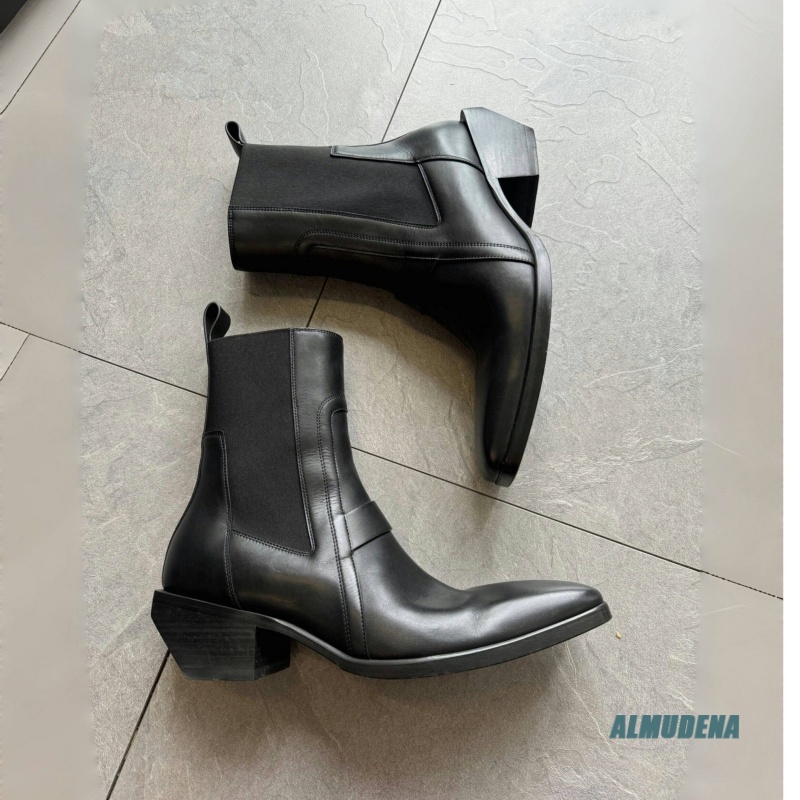 Square Toe Men's Black Leather - Men'S Formal Style 评论和价格