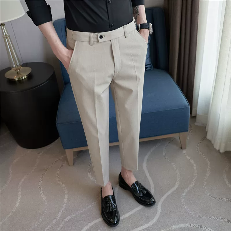 Plus Size 40 38 Men Elastic Wa - Men Formal Wear Set 评论和价格