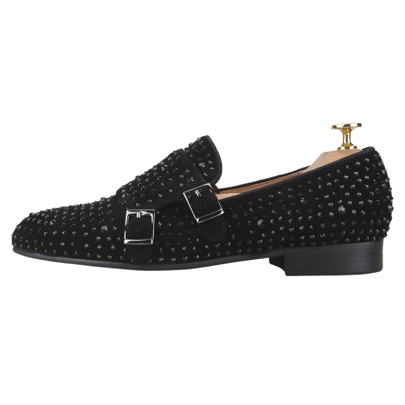 Piergitar New Black Suede Men  - Men'S Formal Party Wear Shoes 评论和价格