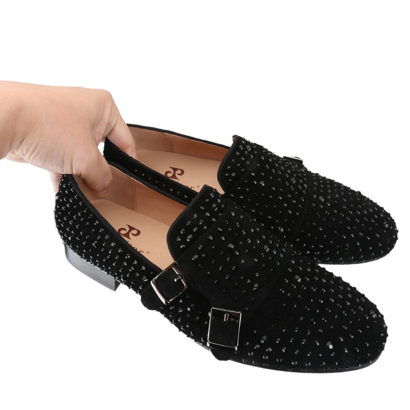 Piergitar New Black Suede Men  - Men'S Formal Party Wear Shoes 评论和价格