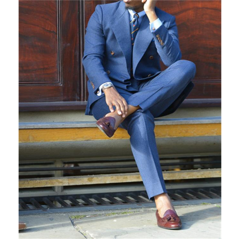 Dark Blue Formal Mens Suits Tw - Men Formal Wear Jacket 评论和价格