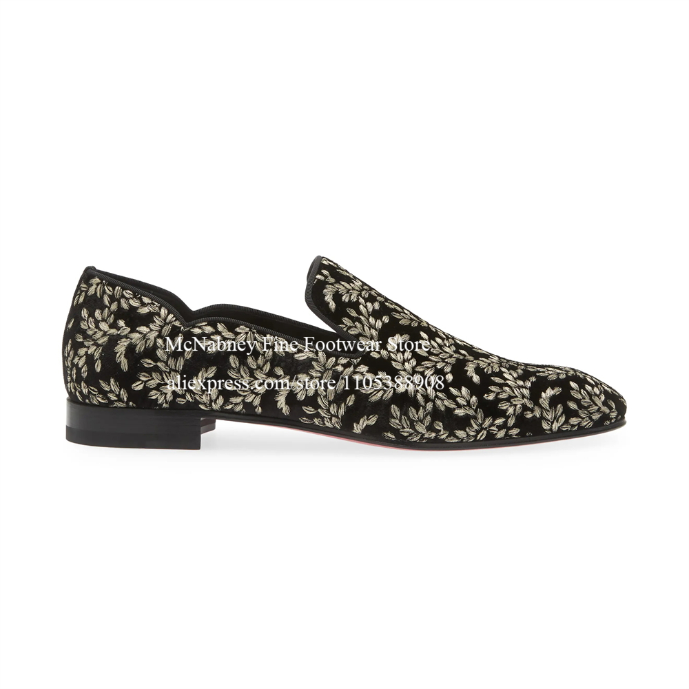 Black Silk Velvet Slip On Loaf - Men'S Formal Party Wear Shoes 评论和价格