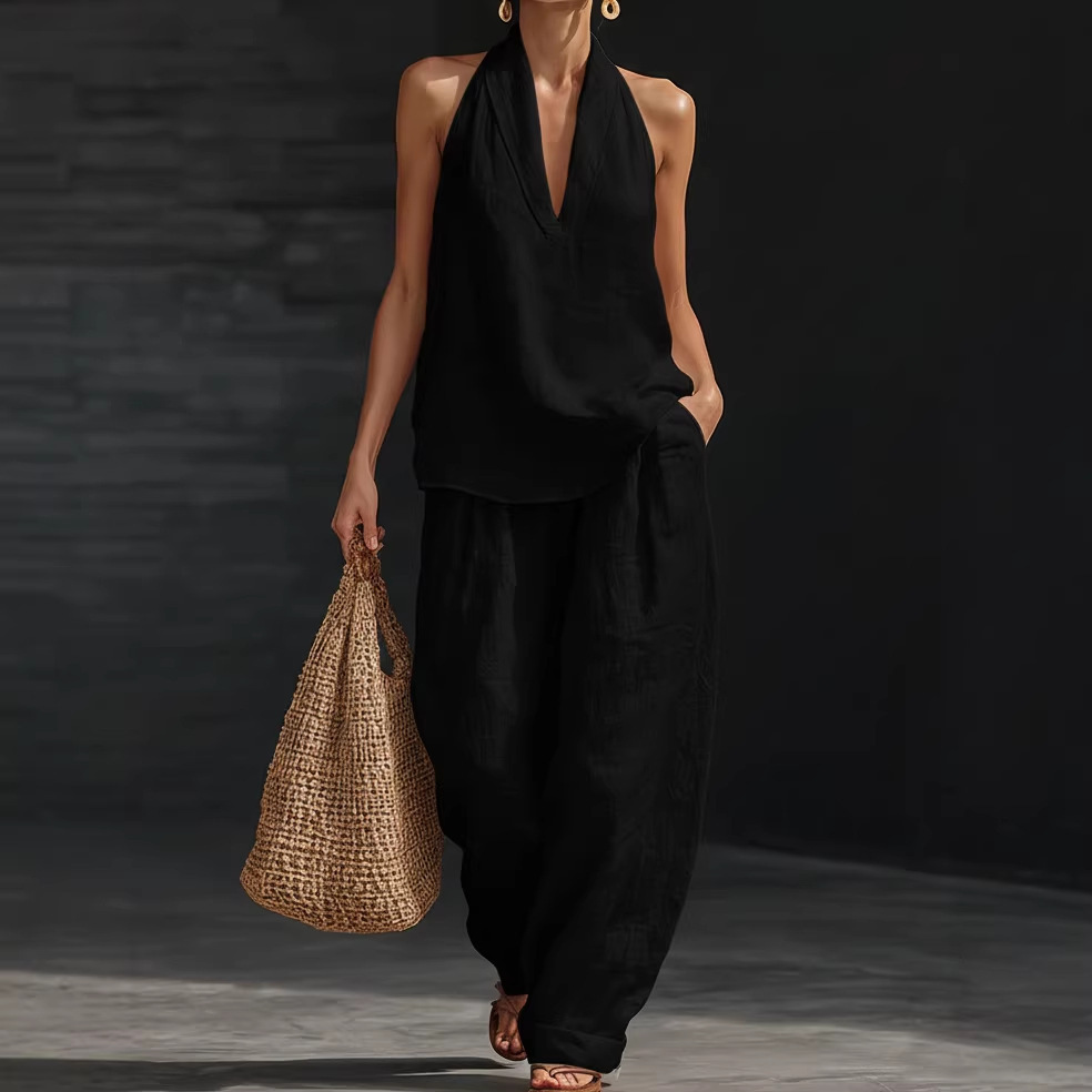 Summer Retro Solid Cotton Line - Men Formal Wear Set 评论和价格