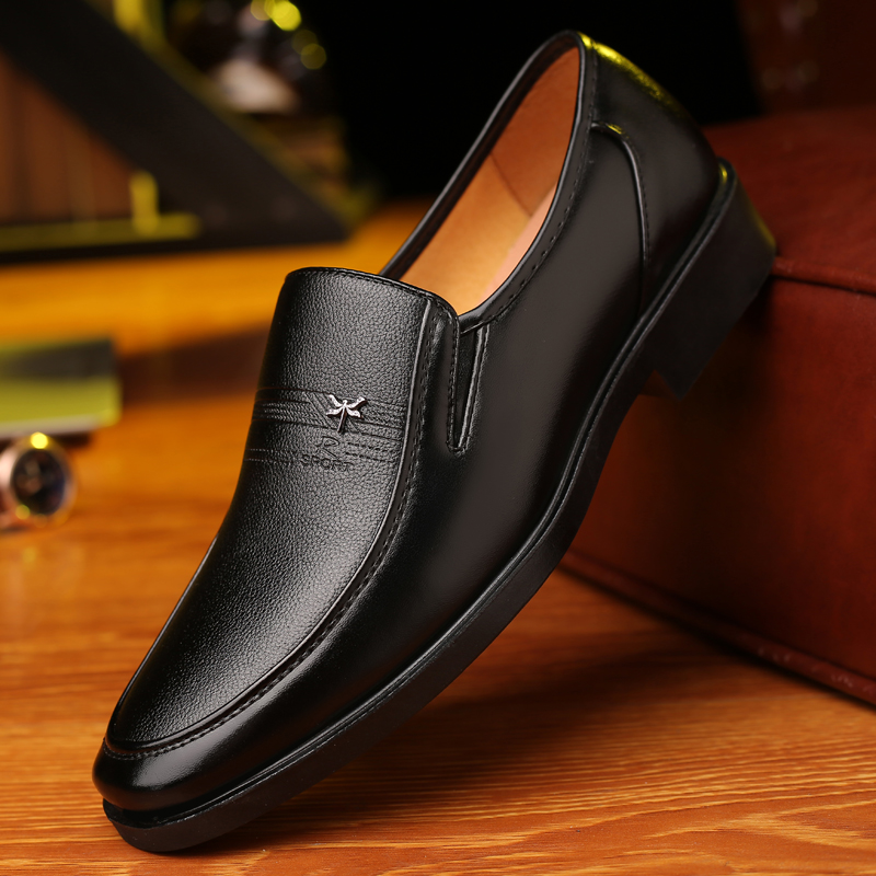 Leather Shoes Men's Business S - Men'S Luxury Formal Wear 评论和价格