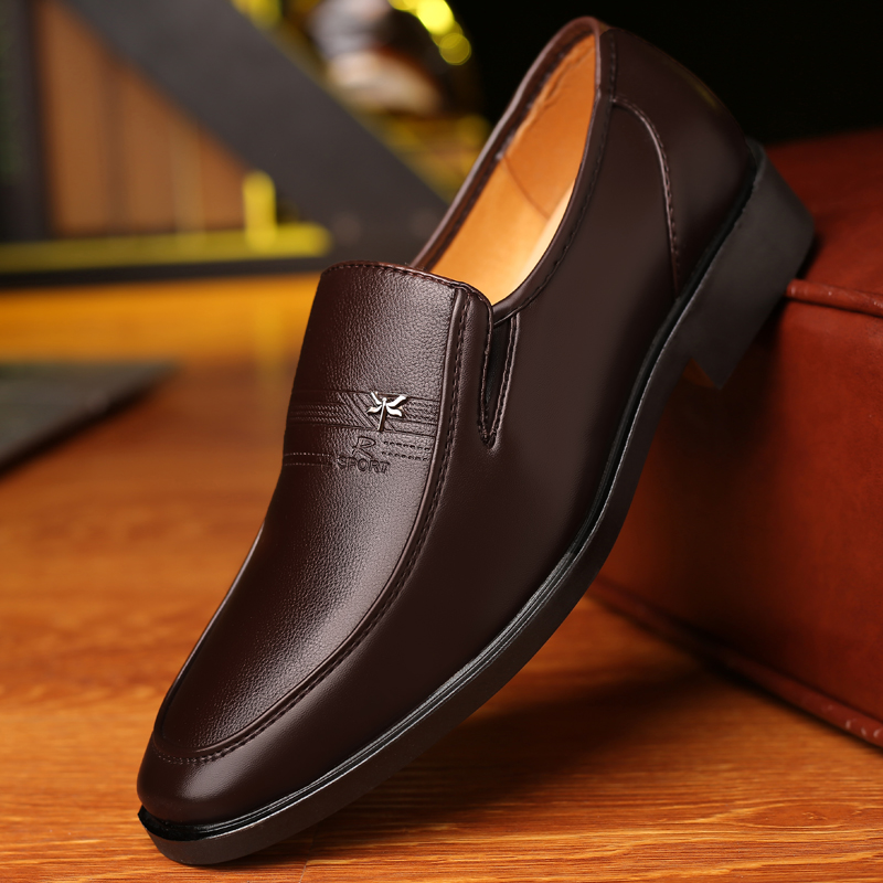 Leather Shoes Men's Business S - Men'S Luxury Formal Wear 评论和价格