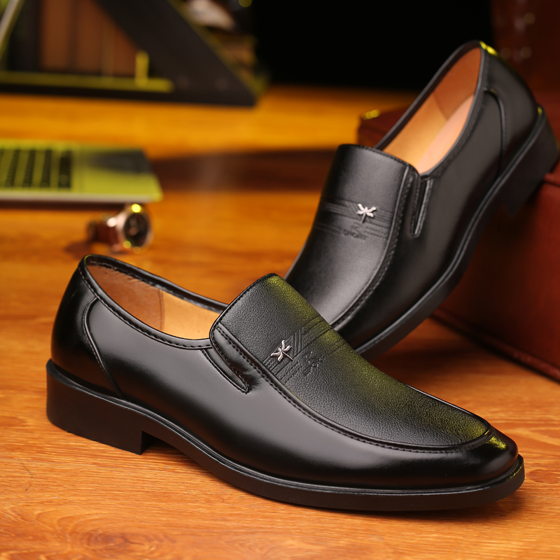 Leather Shoes Men's Business S - Men'S Luxury Formal Wear 评论和价格