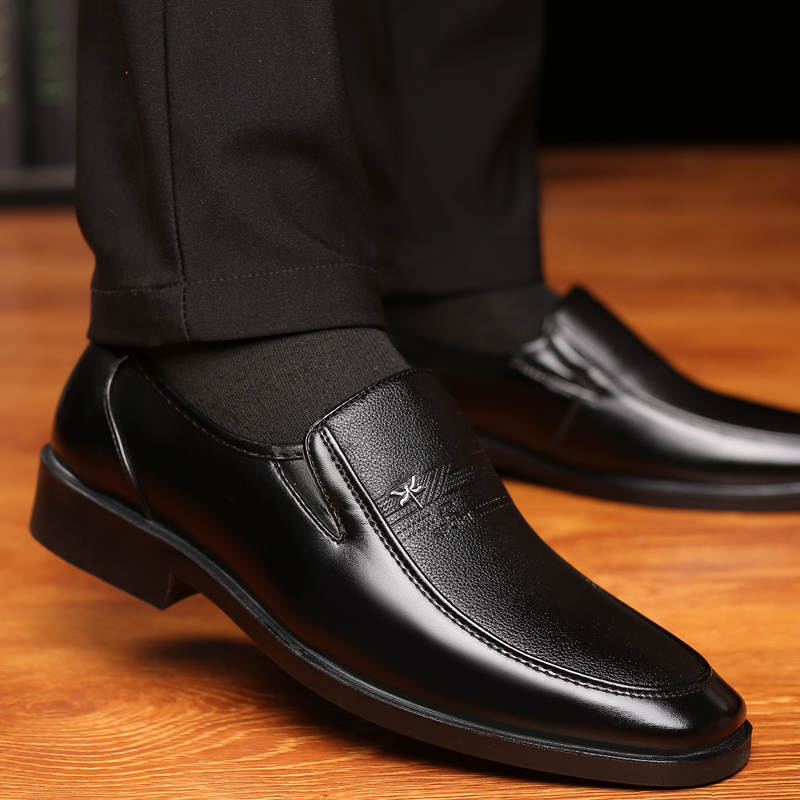 Leather Shoes Men's Business S - Men'S Luxury Formal Wear 评论和价格