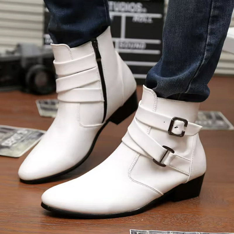Luxury Men Boots Leather Chels - Men'S Formal Style 评论和价格
