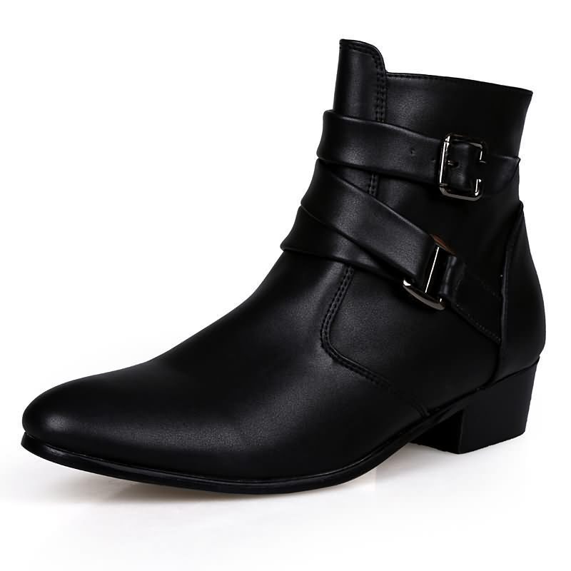 Luxury Men Boots Leather Chels - Men'S Formal Style 评论和价格