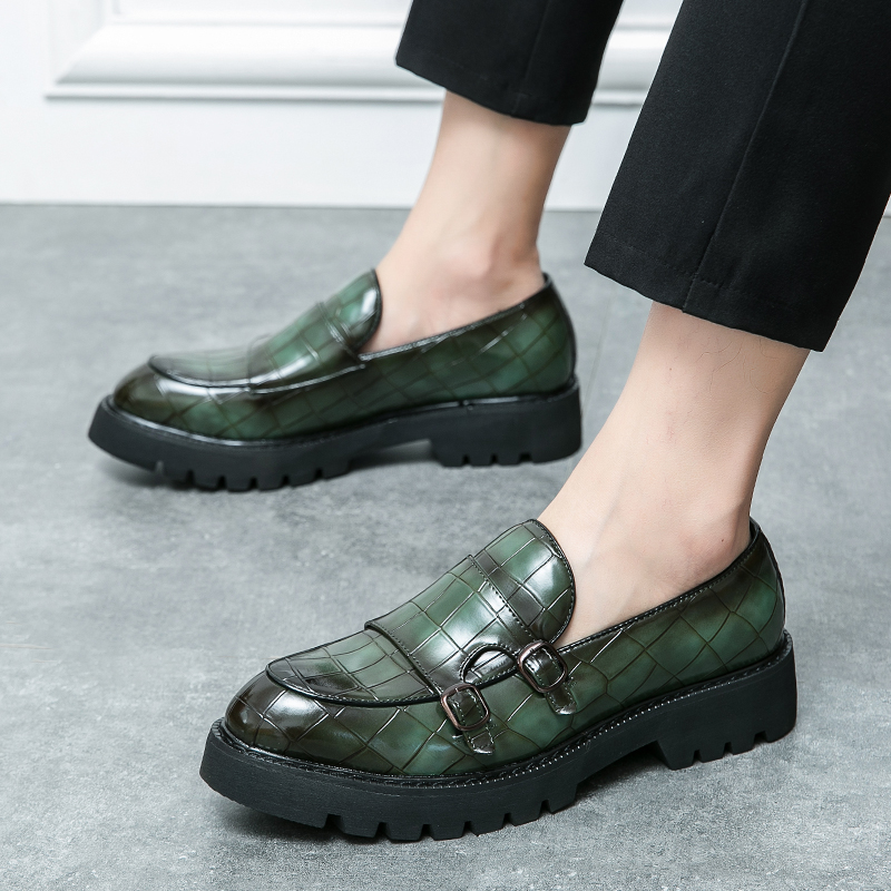 Brand Fashionable Casual Leath - Men Formal Wear Fashion 评论和价格