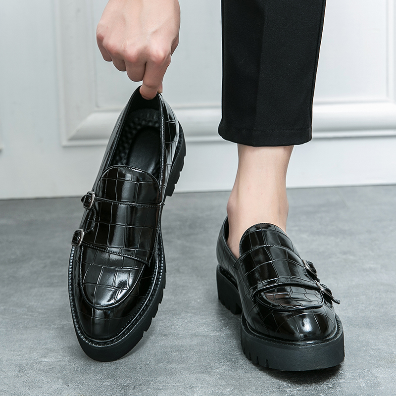 Brand Fashionable Casual Leath - Men Formal Wear Fashion 评论和价格