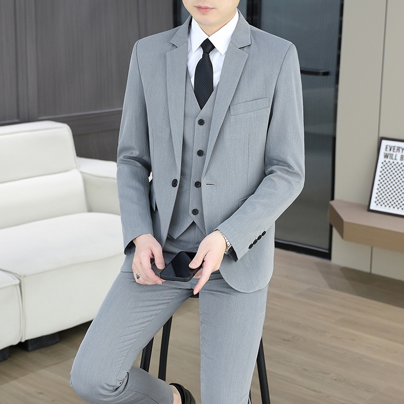 Suit  (Blazer+Vest+Trousers) M - Men Formal Wear Fashion 评论和价格