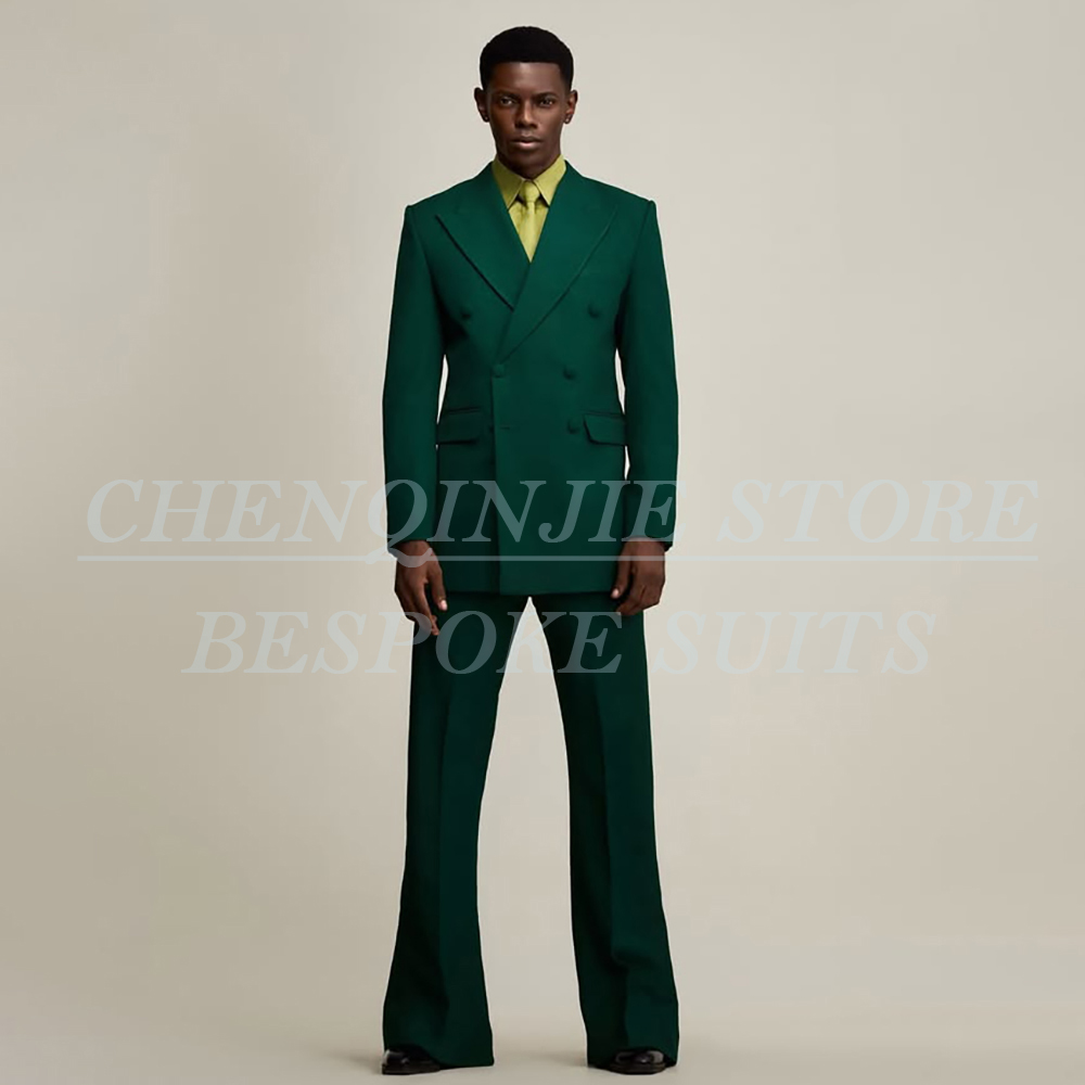 Luxury Green Men's Suits Forma - Men Formal Wear Jacket 评论和价格