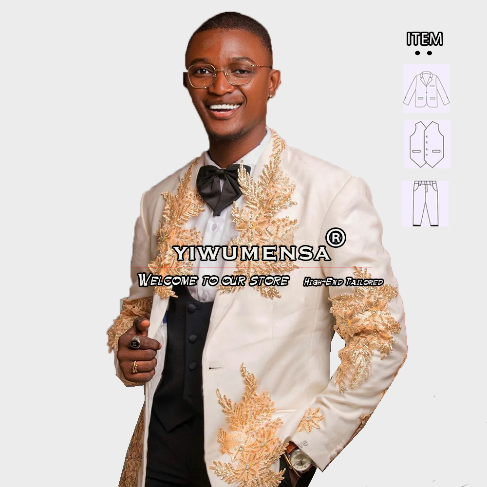 Customized 3 Pieces Suits Men  - Men'S Luxury Formal Wear 评论和价格