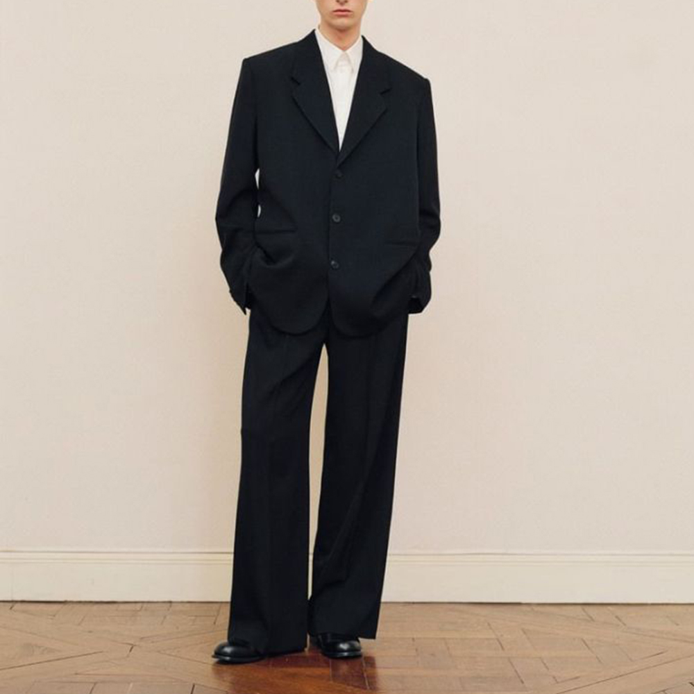 Men's Black Oversized Suit Set - Men Formal Wear Jacket 评论和价格