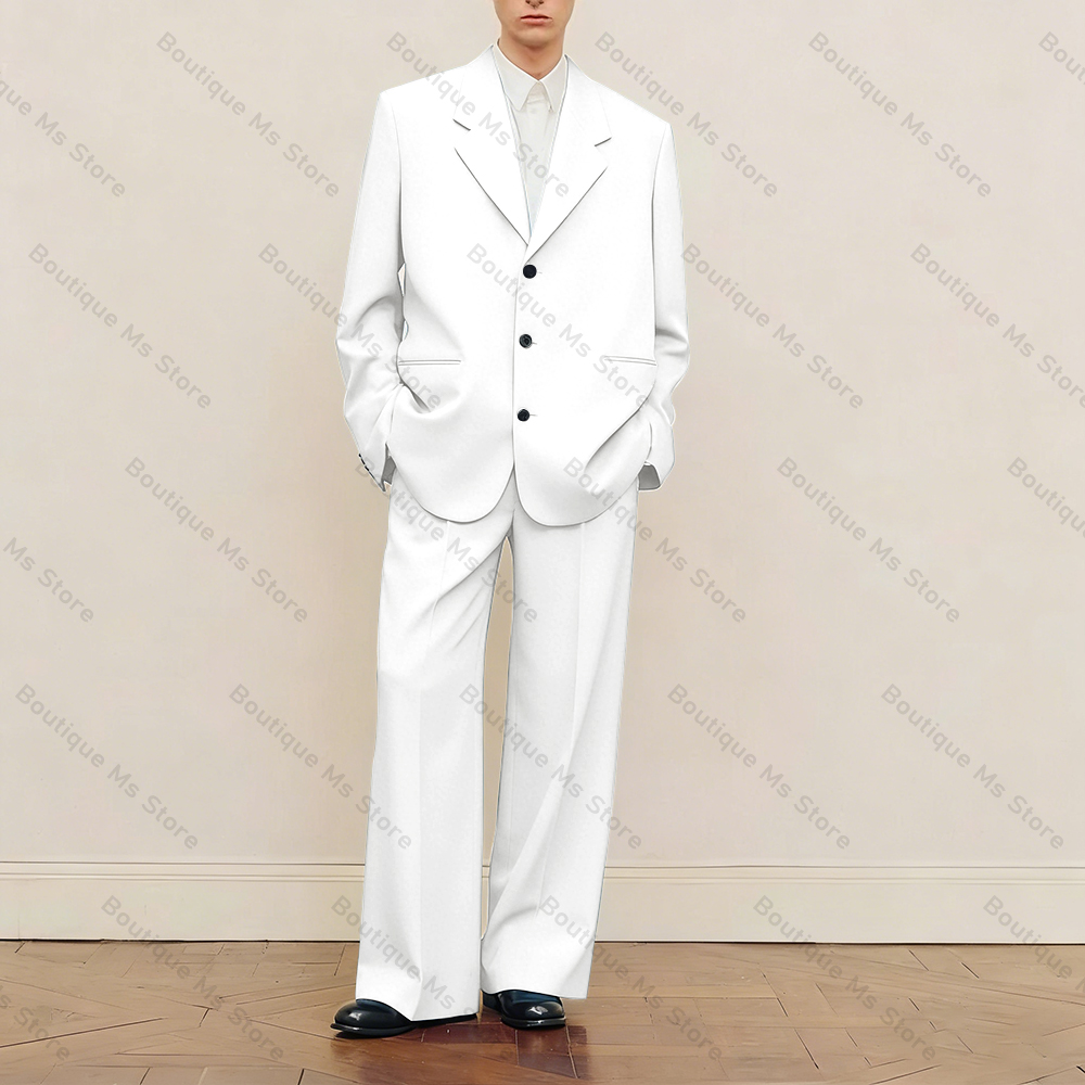 Men's Black Oversized Suit Set - Men Formal Wear Jacket 评论和价格
