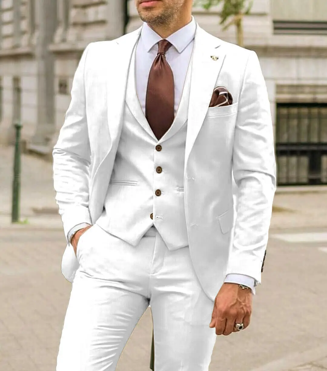 Notch Lapel Men Suits Slim Fit - Men'S Formal Dinner Wear 评论和价格