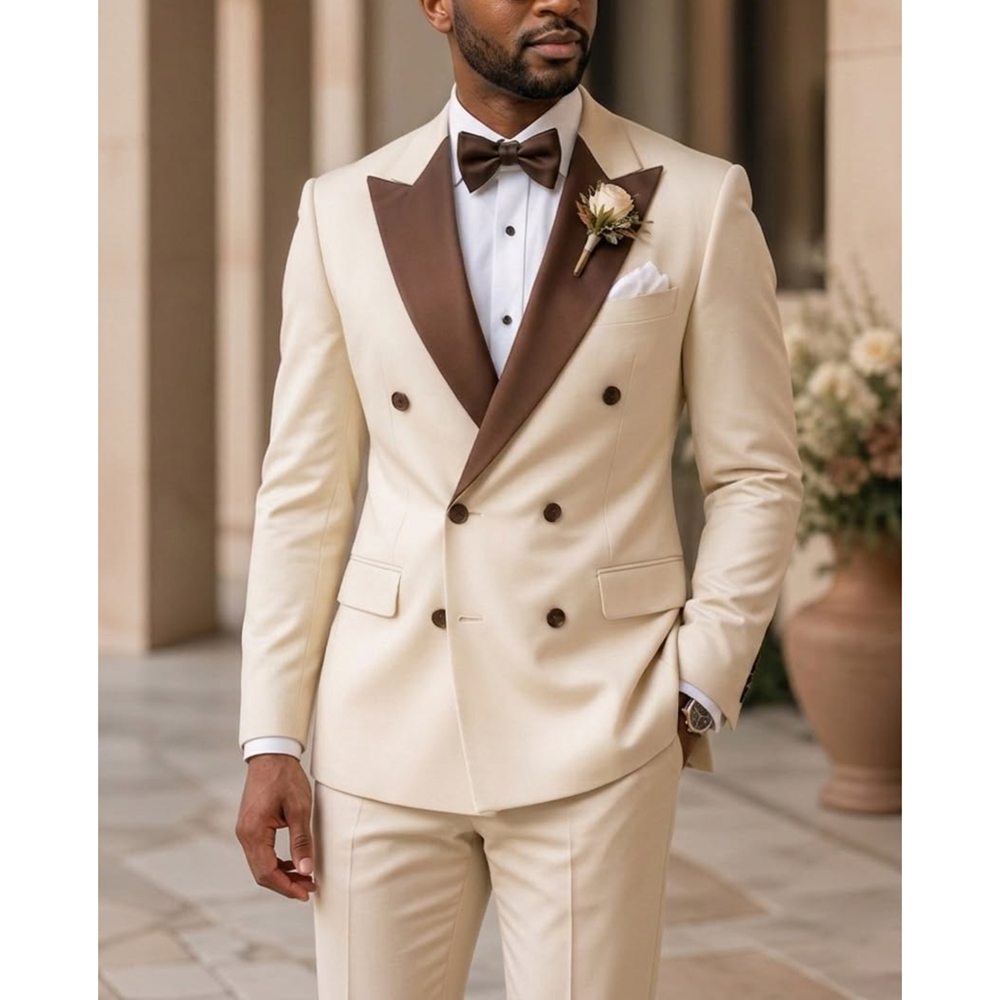 Men Double Breasted Tuxedo Sui - Men Formal Wear Fashion 评论和价格